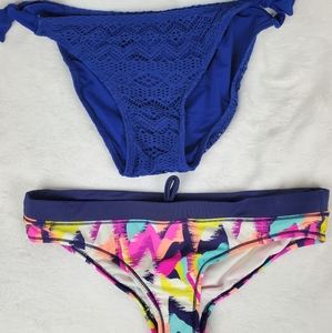 Roxy and Hula Honey bikini bottoms NWOT